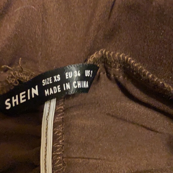 Textured brown biker shorts - Picture 4 of 4